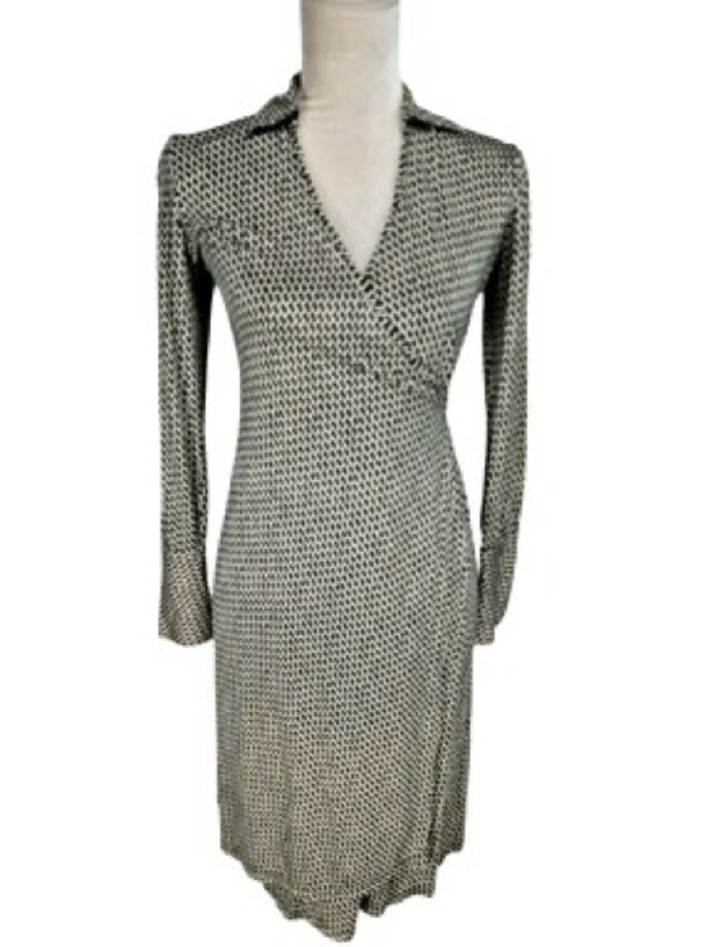 Banana Republic Silk Long Sleeve Wrap Dress